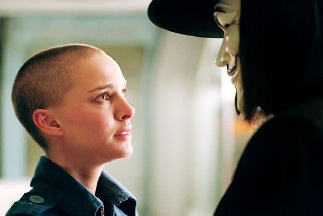 Warner Bros/Courtesy Everett Natalie Portman and Hugo Weaving in 'V For Vendetta'