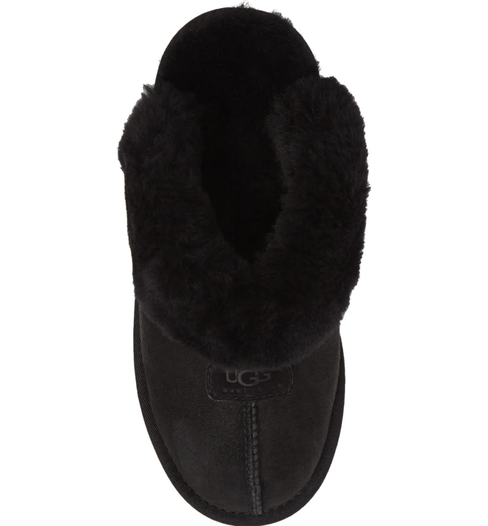 Coquette Shearling Lined Slipper in black (Photo via Nordstrom)