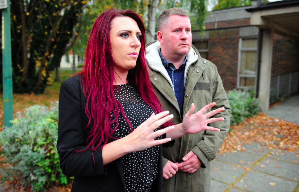 <em>Jayda Fransen, seen here with Britain First leader Paul Golding, is the deputy leader of the far-right organisation (Rex)</em>