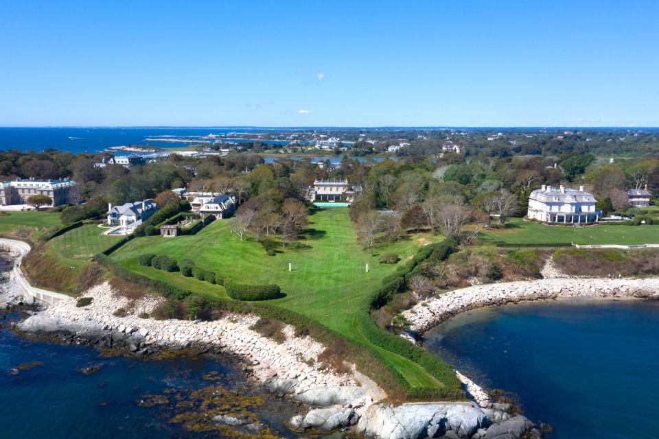 Clarendon Court in Newport, designed by architect Horace Trumbauer, has sweeping ocean views.