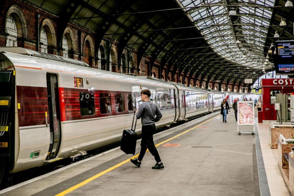 The Northern Echo: An LNER train at Darlington Station.