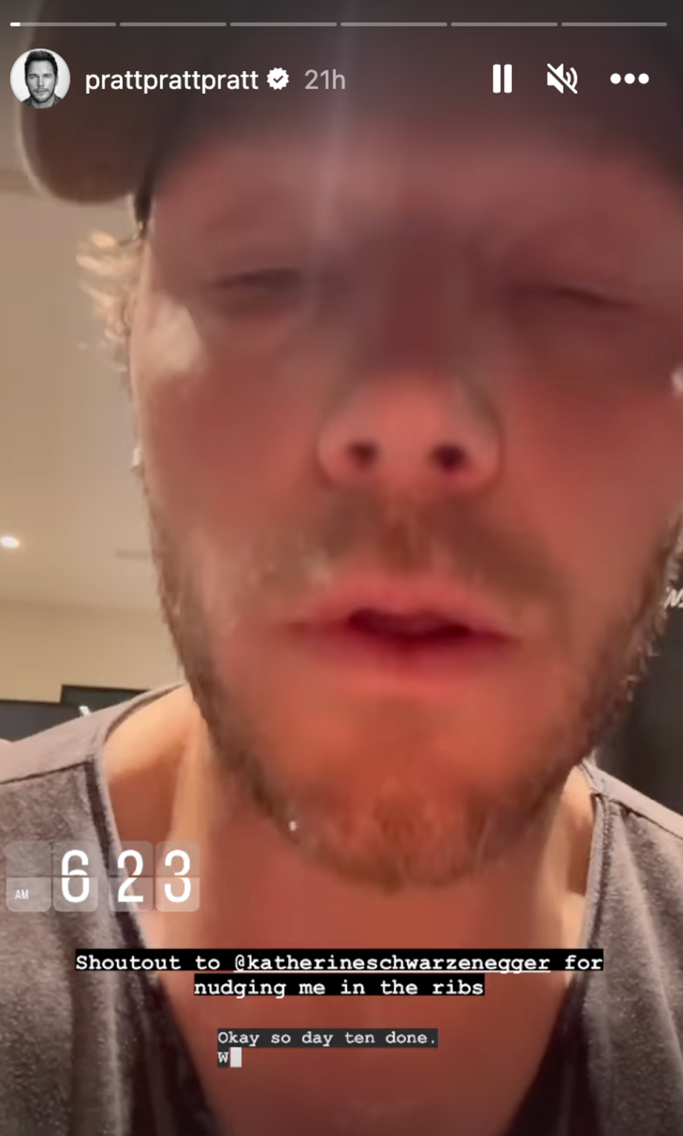 Chris Pratt’s Instagram morning routine (Chris Pratt/Instagram)