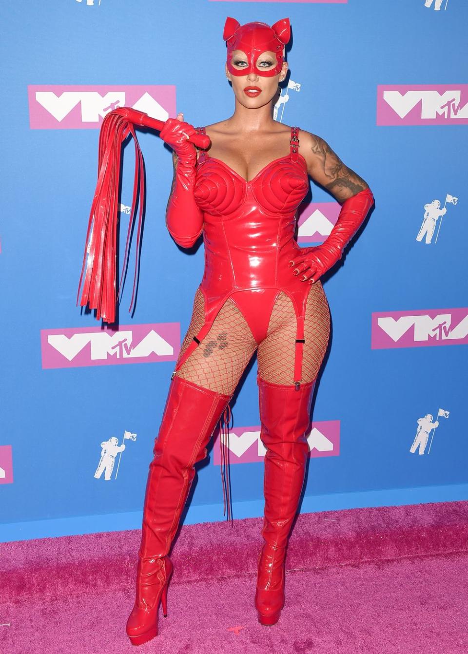 <p>The VMAs may be in August but that didn't stop Amber Rose rocking up in a little Halloween number. </p>