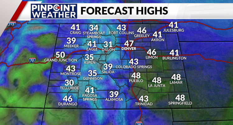 Pinpoint Weather: Forecast highs on March 26 