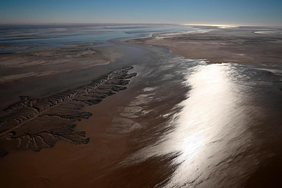 PHOTO: Drought, overconsumption, and climate change, are main factors dissipating the amount of Colorado River water that will reach the Sea of Cortez on its journey through the Colorado River Delta. Oct. 24, 2022, in Baja California, Mexico.  (RJ Sangosti/MediaNews Group/The Denver Post via Getty Images)