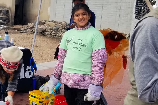 <p>Madhvi4EcoEthics</p> “I will never stop fighting,” says Madhvi (at a cleanup of Colorado’s South Platte River in 2019).