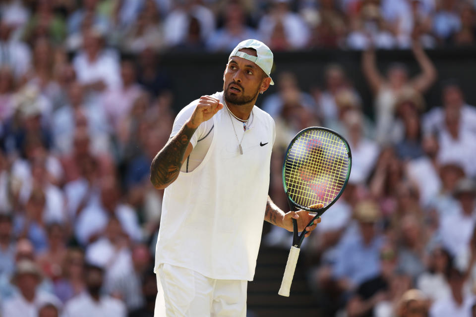 Nick Kyrgios, pictured here in action against Novak Djokovic in the Wimbledon final.