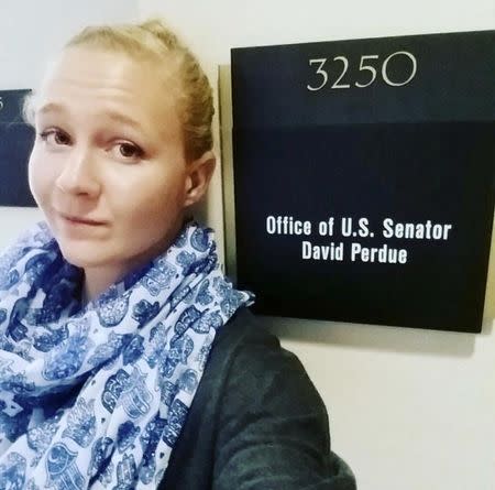 Reality Leigh Winner, 25, a federal contractor charged by the U.S. Department of Justice for sending classified material to a news organization, poses in a picture posted to her Instagram account. Reality Winner/Social Media via REUTERS