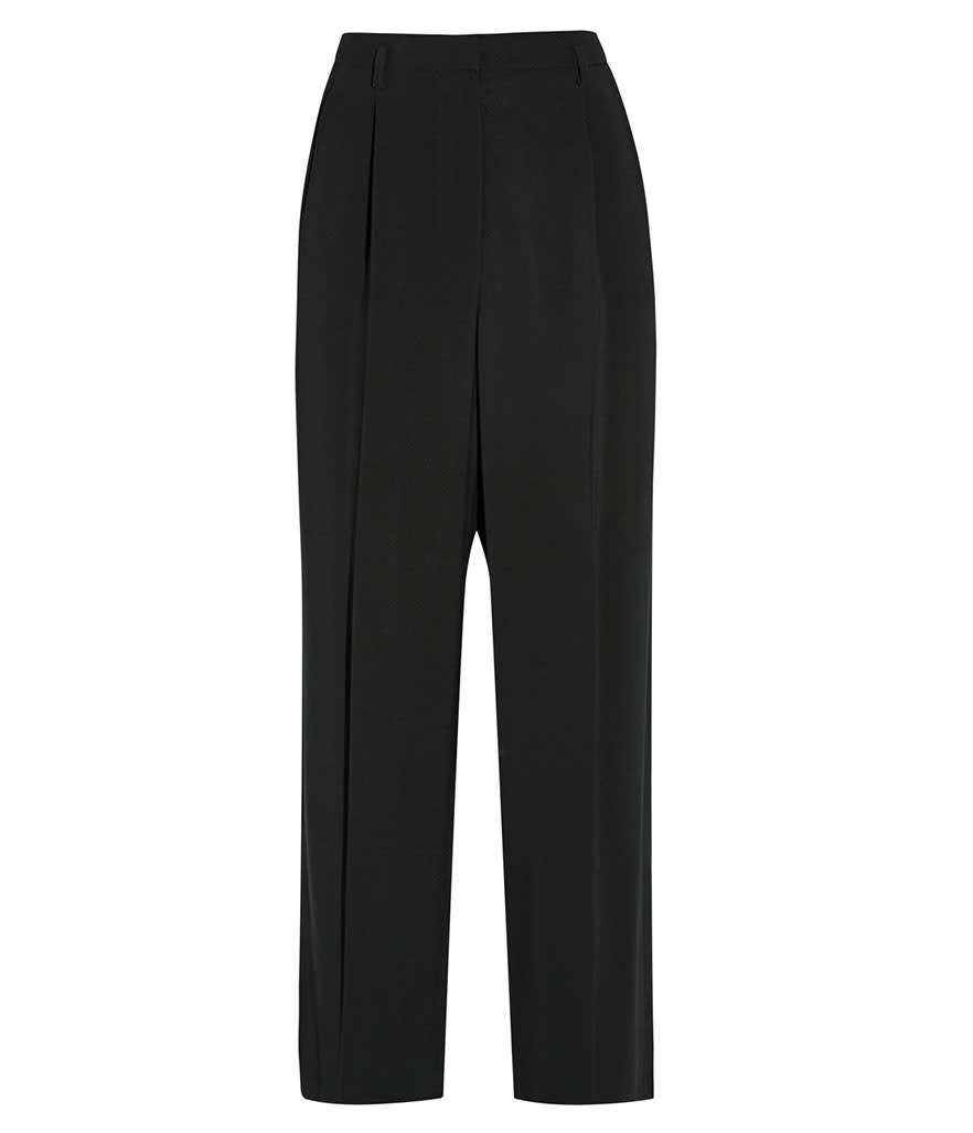 The Row Pay Pleated Stretch-Cady Wide-Leg Pants