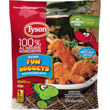 Tyson Foods recalled packages of the company's "Fun Nuggets" line of chicken nuggets the USDA announced Saturday.