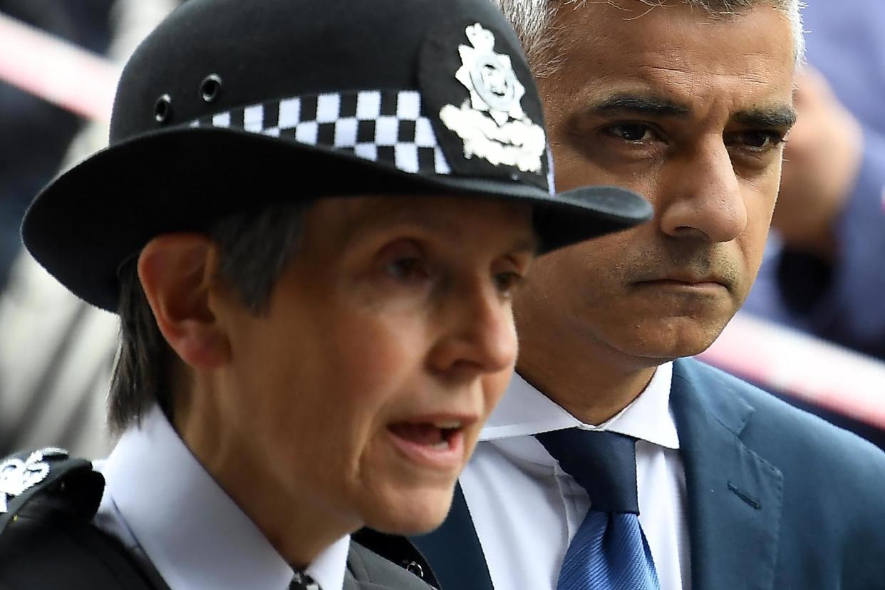 Knife crime problem: Met Commissioner Cressida Dick and Mayor Sadiq Khan: AFP/Getty Images