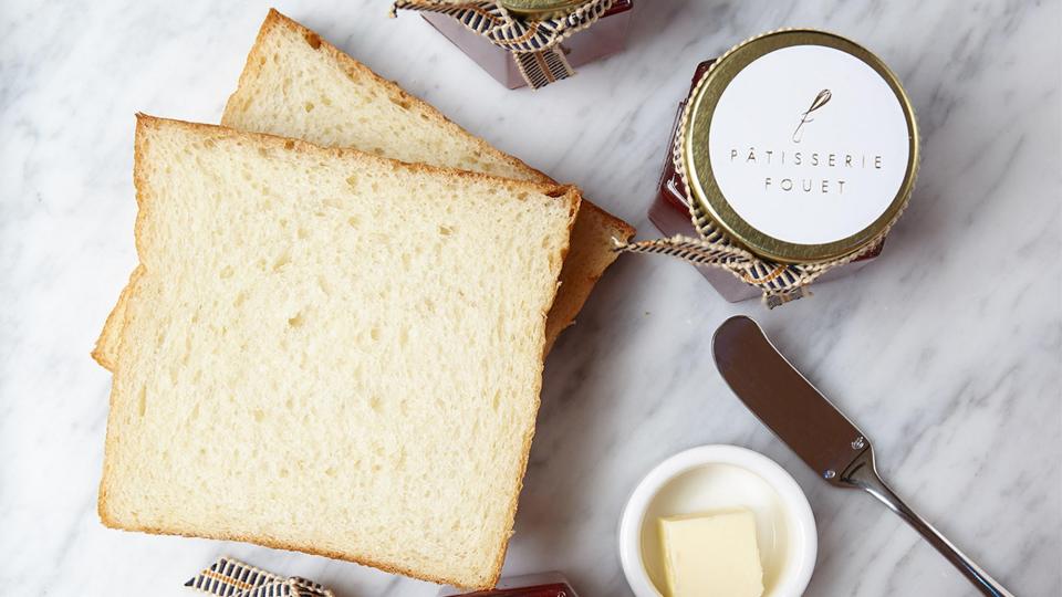 Pâtisserie Fouet's milk bread, all sliced and ready to go.