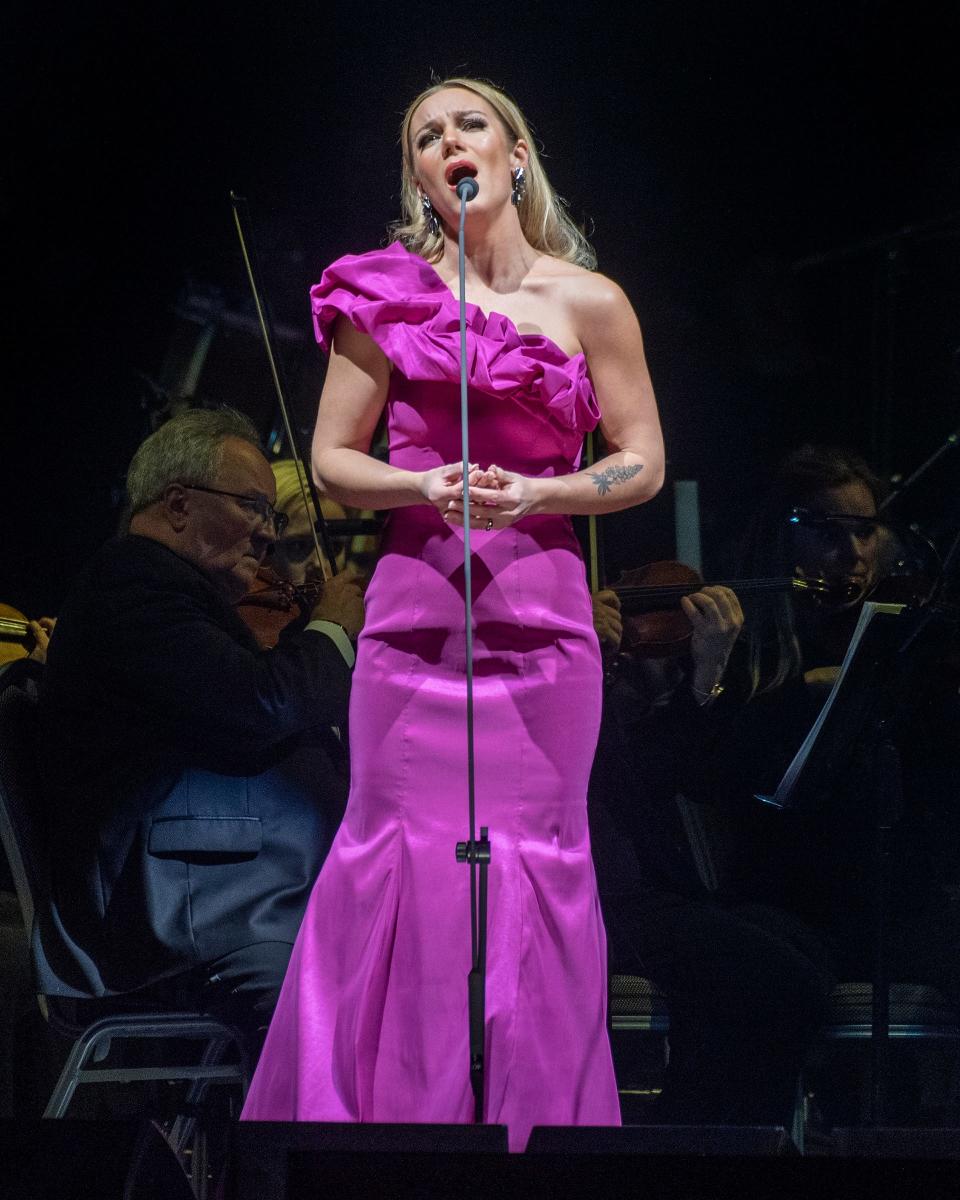 Cadie Bryan added to the operatic luster at the Andrea Bocelli show.