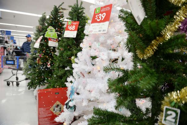 PHOTO: Artifical Christmas trees are for sale at a Walmart in the Crenshaw district of Los Angeles on Black Friday, Nov. 29, 2013. (Robyn Beck/AFP via Getty Images, FILE)