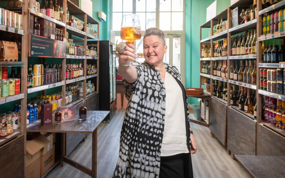 Laura Willoughby is the founder of mindful drinking group Club Soda which owns the alcohol-free off-licence, tasting room and bar - Geoff Pugh