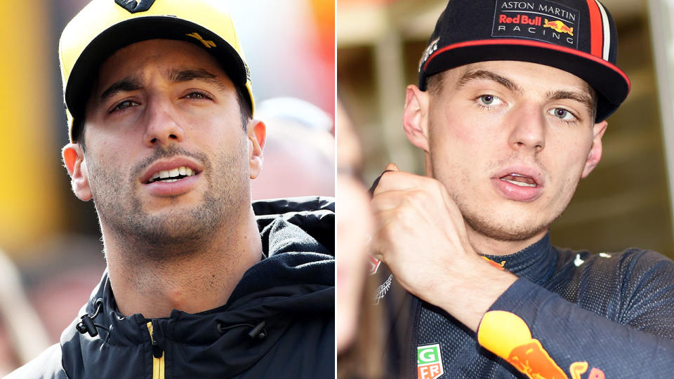 Ricciardo took a dig at Verstappen. Image: Getty