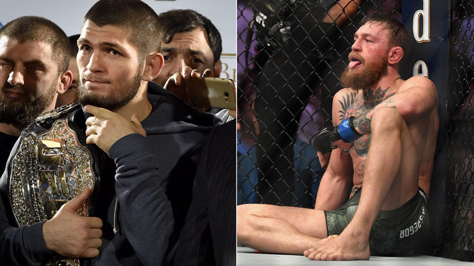 Khabib’s team doesn’t seem interested in a rematch with McGregor. Pic: Getty