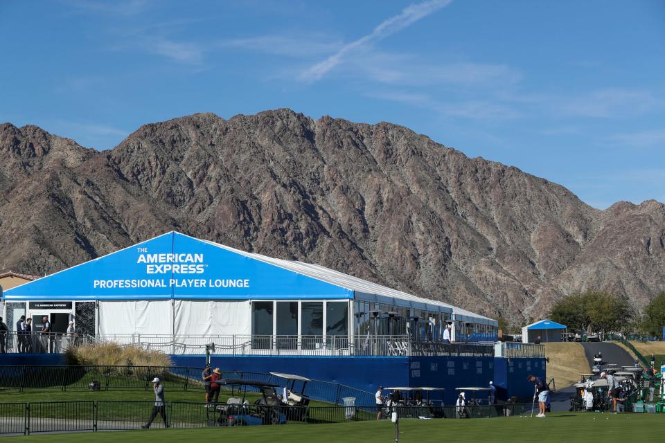 The American Express golf tournament offers professional players a locker room and lounge at PGA West in La Quinta, Calif., on Tuesday, Jan. 16, 2024.