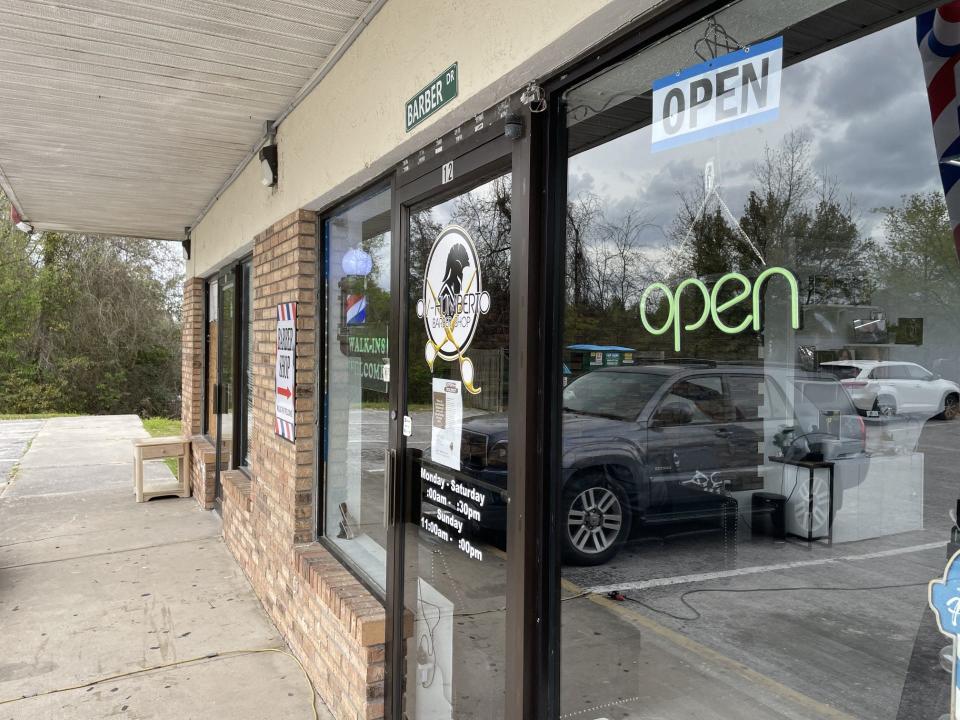 Milagros Guzman Lopez, 47, of Marion Oaks, was shot and killed on Jan. 12 outside this barbershop at Marion Oaks Boulevard and Marion Oaks Drive.