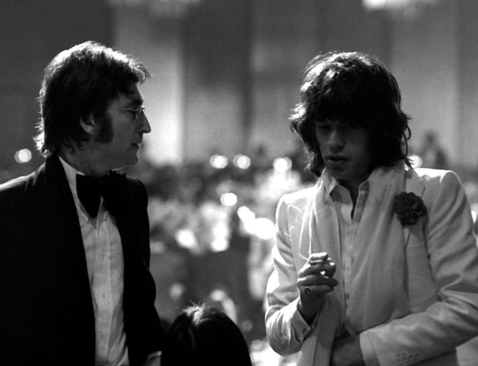 John Lennon and Mick Jagger