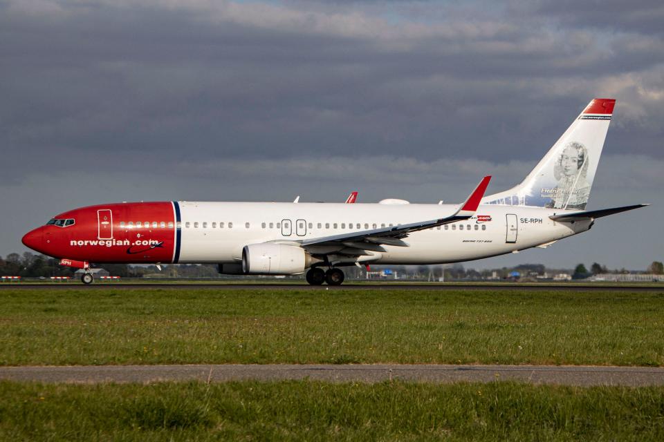 The incident occurred aboard a Norwegian Boeing 737 (Note, this picture is not the plane involved).