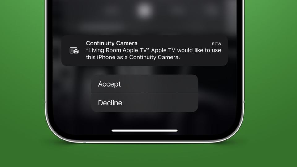 A prompt will appear on the user's iPhone