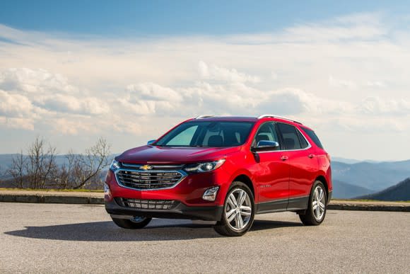 A red Chevy Equinox