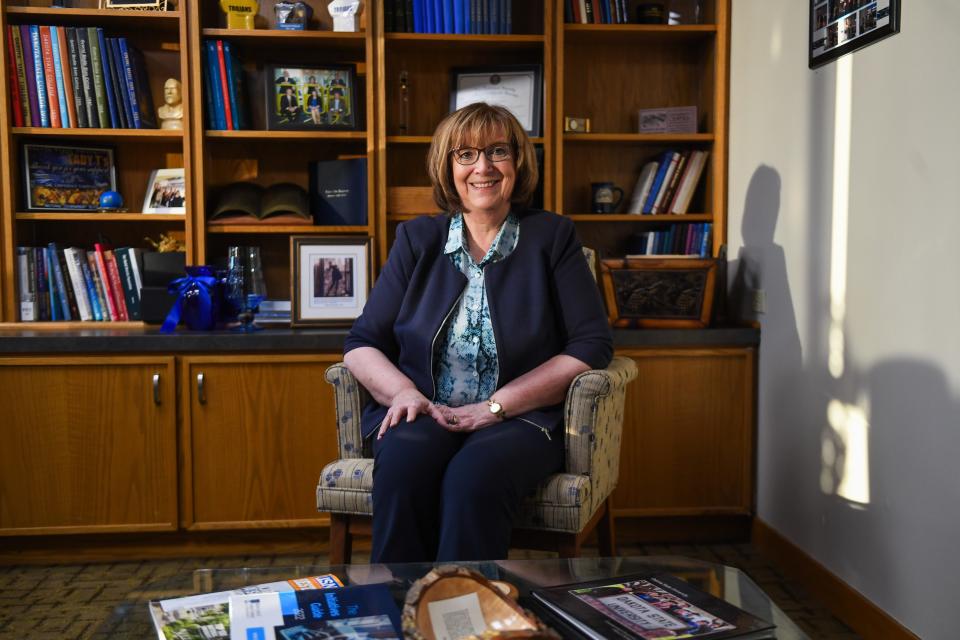 USA Today’s South Dakota Woman of the Year honoree, José-Marie Griffiths poses for a portrait on Tuesday, Jan. 16, 2024 at Dakota State University in Madison, South Dakota.