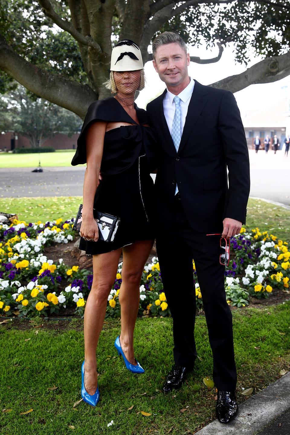 Pip Edwards and Michael Clarke