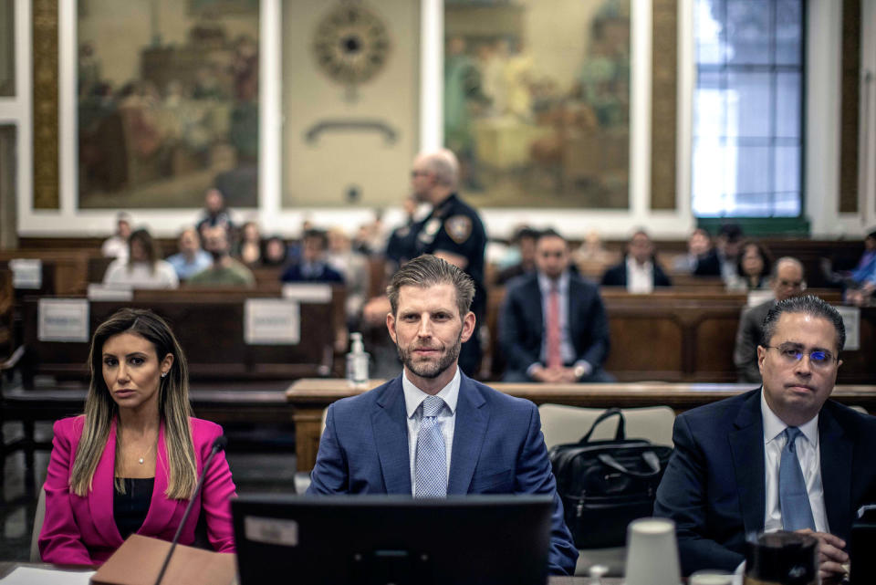 Eric Trump during his civil fraud trial at the New York State Supreme Court in New York City on November 3, 2023. (Dave Sanders / Getty Images)