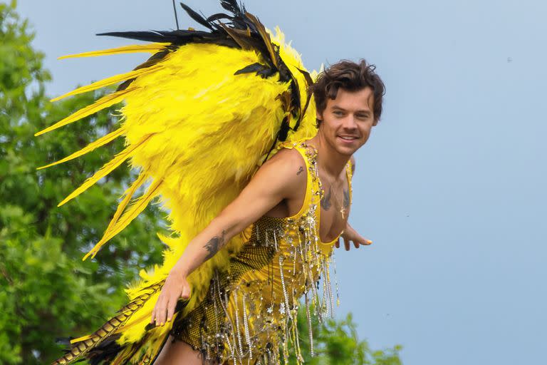 Harry Styles grabó imágenes para su próximo videoclip en un circo