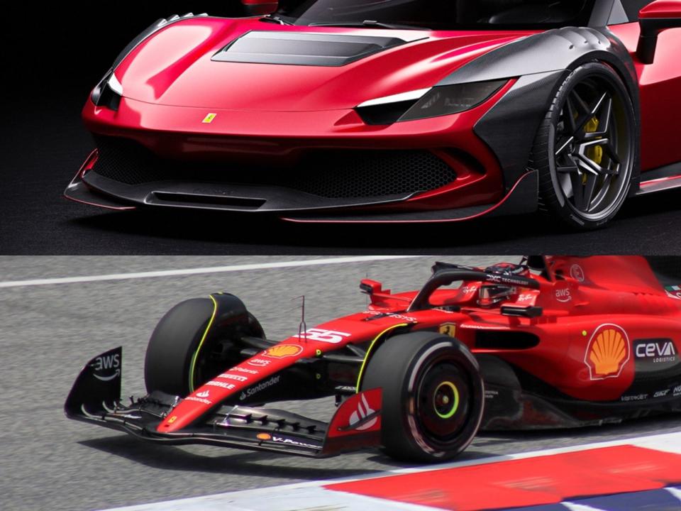 ZACOE 設計師將法拉利 2023 的 F1 賽車空力設計移植到他們的 296 GTB 寬體上，以設計致敬並強化了車輛空氣力學。