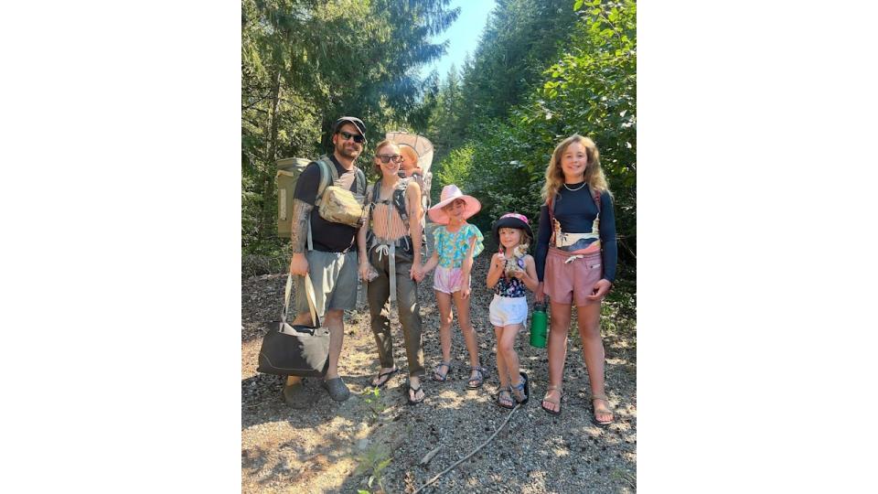 Jack Osbourne with his four daughters and new wife Aree Osbourne