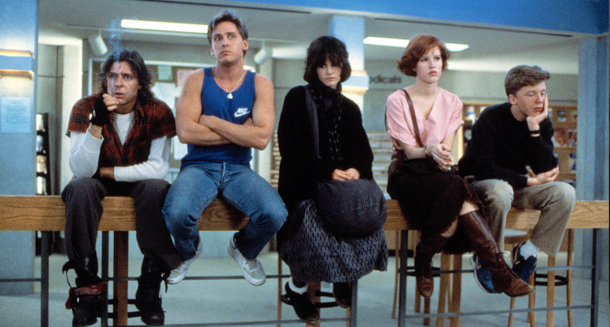 "The Breakfast Club" stars Jude Nelson, Emilio Estevez, Ally Sheedy, Molly Ringwald and Anthony Michael Hall. (Photo: Everett Collection)