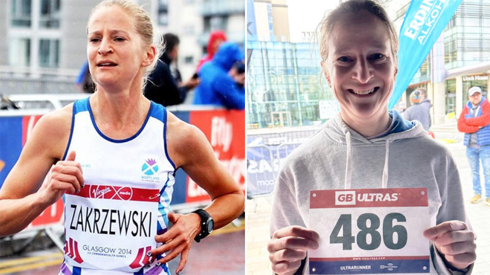 Scottish athlete Joasia Zakrzewski was disqualified from an ultra-marathon in Britain after travelling 4km in a car during the race. Pic: Facebook