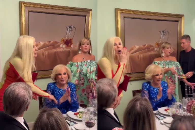 Susana Giménez sorprendió a Mirtha Legrand en su cumpleaños (Foto: Captura de video / Instagram @mirtha_legrand68)