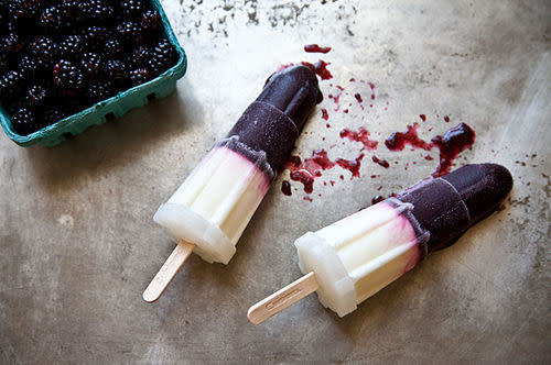 Blackberry, Rosemary and Yogurt Popsicles