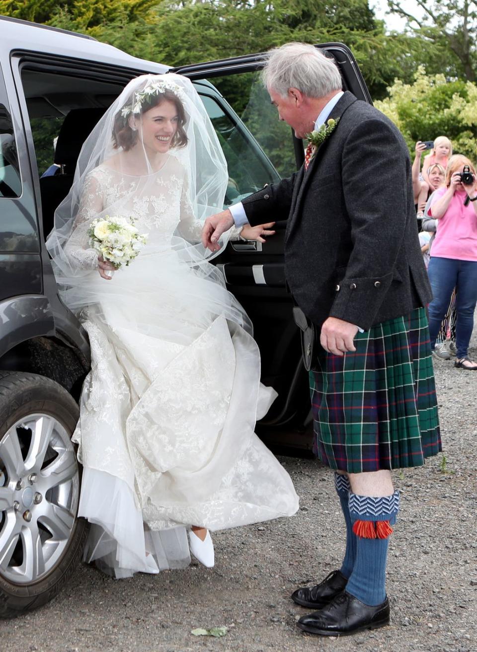 Rose Leslie and her father, Seb