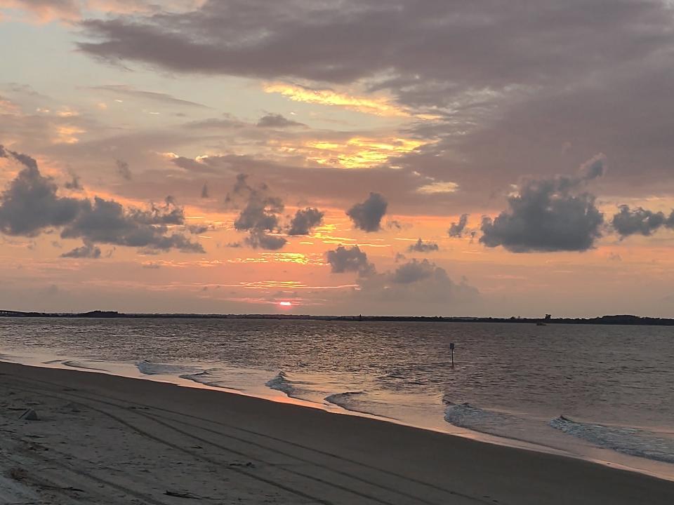 Tybee Island sunset at the north end of the island