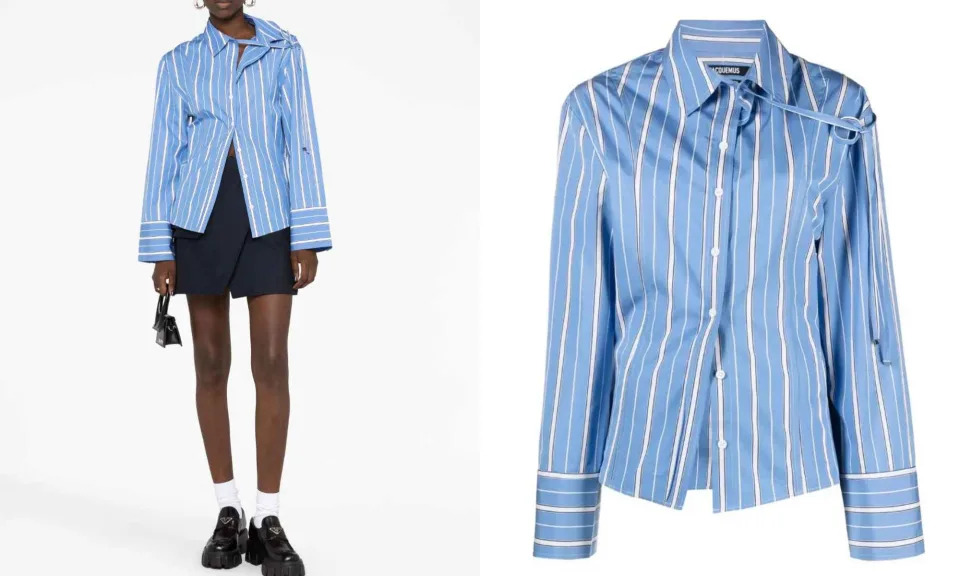 JACQUEMUS La Chemise Ruban襯衫 7折特價NT$15,099（圖片擷取自Farfetch官網）