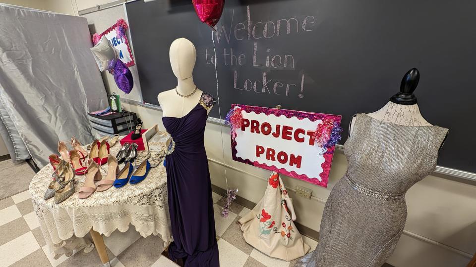 The Lion Locker at Red Lion Area Senior High School offers students prom attire.