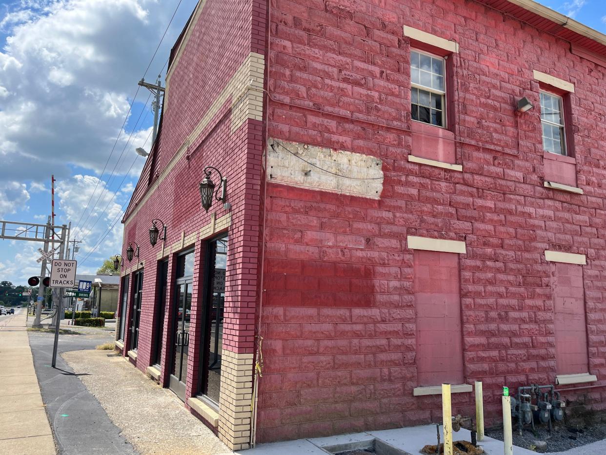 This building that is part of the Charlie's Place development will include a new cafe opening and will have a mural of Charlie Daniels.