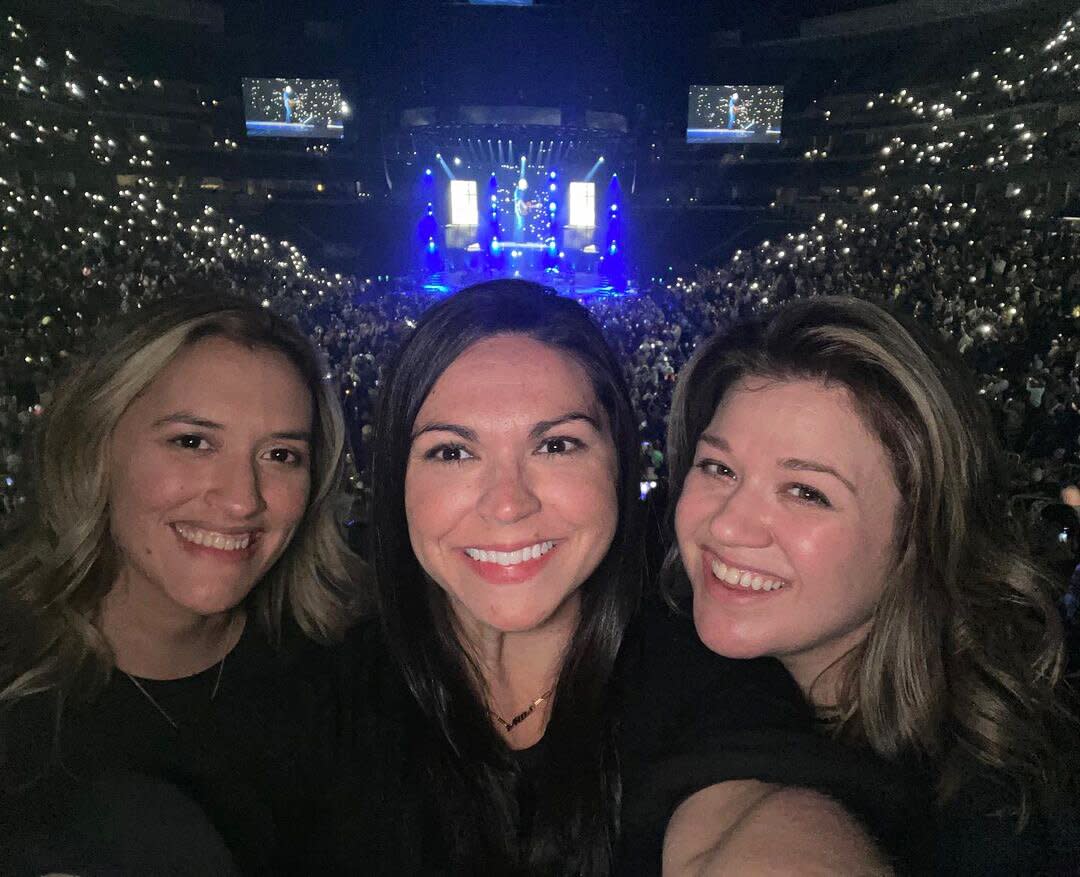 Kelly Clarkson Attends Blake Shelton Concert