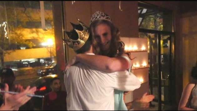 Maka Brown crowned Salt Lake School for performing arts prom queen. Photo: Yahoo via GAM