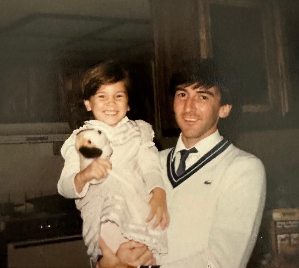 The author and her father when she was a child.