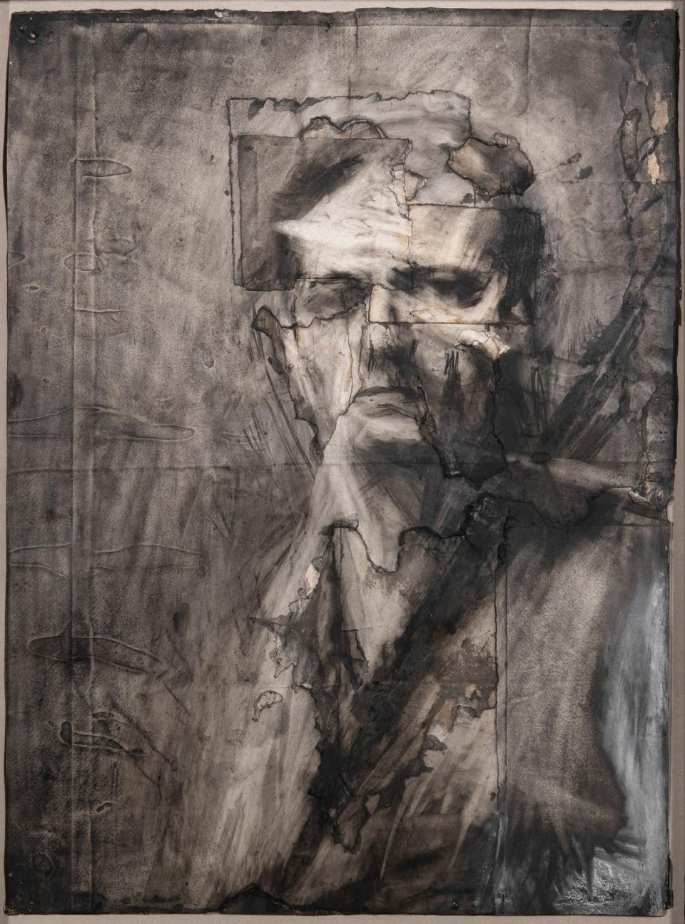 Frank Auerbach (b.1931), Self-Portrait, 1958, charcoal and chalk on paper (Private Collection © the artist, courtesy of Frankie Rossi Art Projects, London)