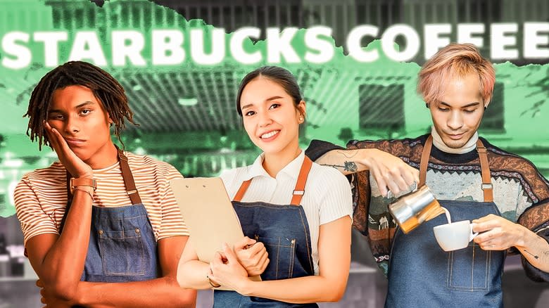 Three Starbucks workers