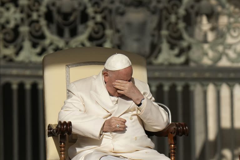 El papa Francisco, en la audiencia general de este miércoles en el Vaticano. (AP/Alessandra Tarantino)