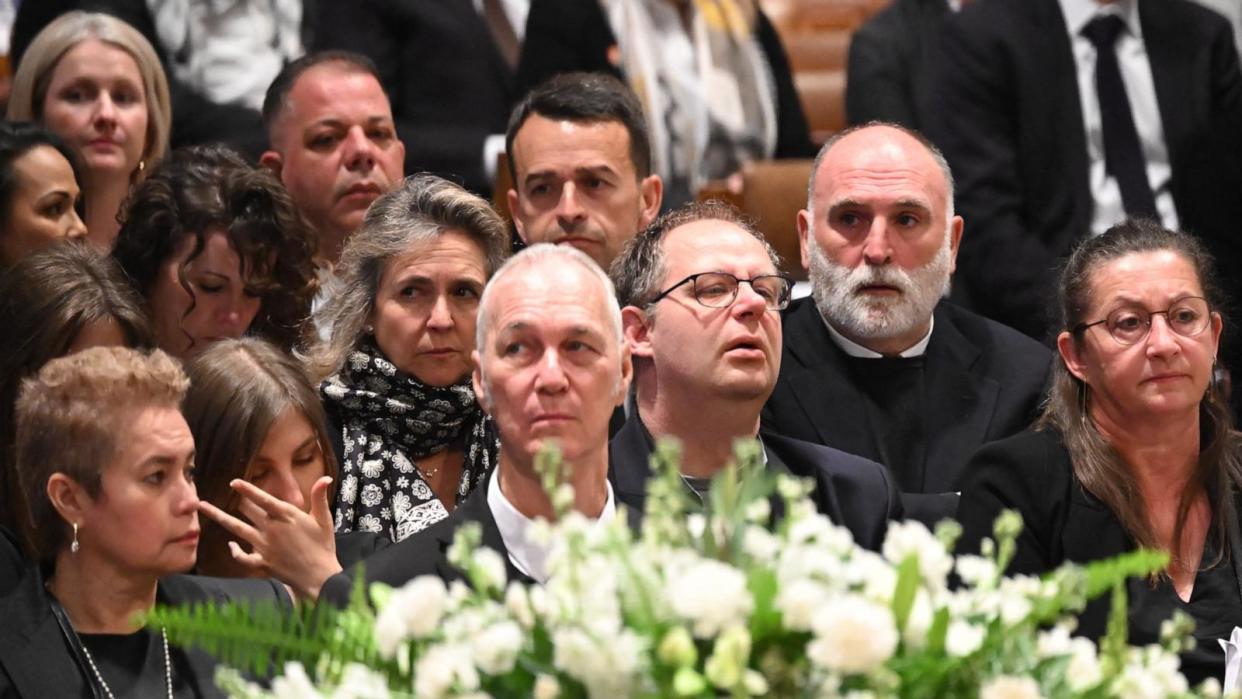PHOTO: World Central Kitchen founder Jose Andres attends an interfaith memorial service for the seven WCK workers killed in Gaza, at the Washington National Cathedral, in Washington, Apr. 25, 2024. (Saul Loeb/AFP via Getty Images)