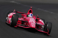 INDIANAPOLIS, IN - MAY 25: Dario Franchitti of Scotland driver of the #50 Target Chip Ganassi Dallara Honda during final practice on Carb Day for the Indianapolis 500 on May 25, 2012 at the Indianapolis Motor Speedway in Indianapolis, Indiana. (Photo by Robert Laberge/Getty Images)